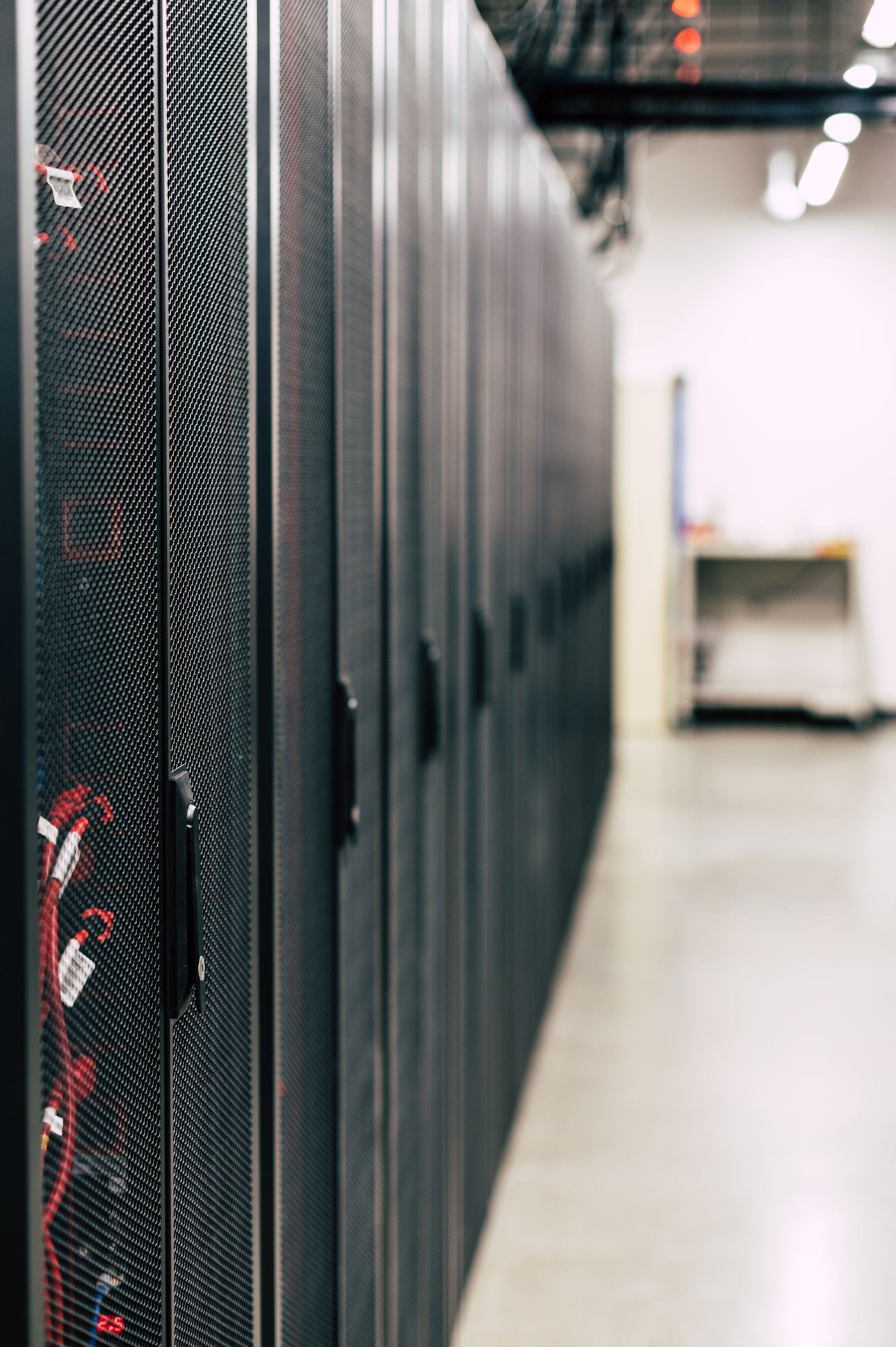 Rack servers in a data room