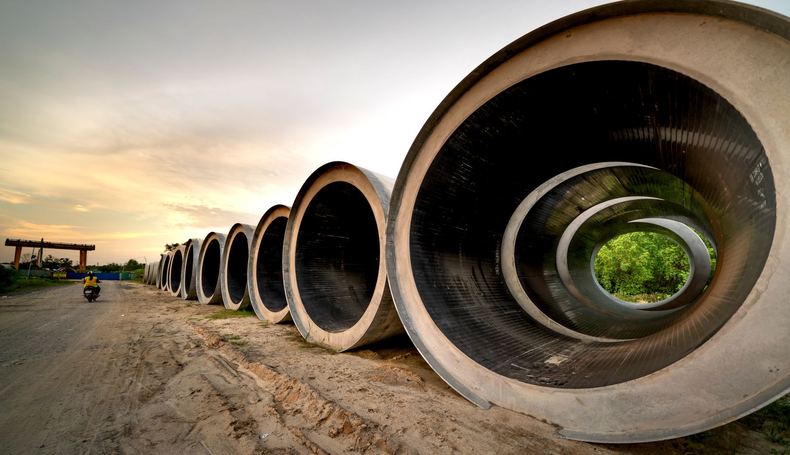 Construction materials on site