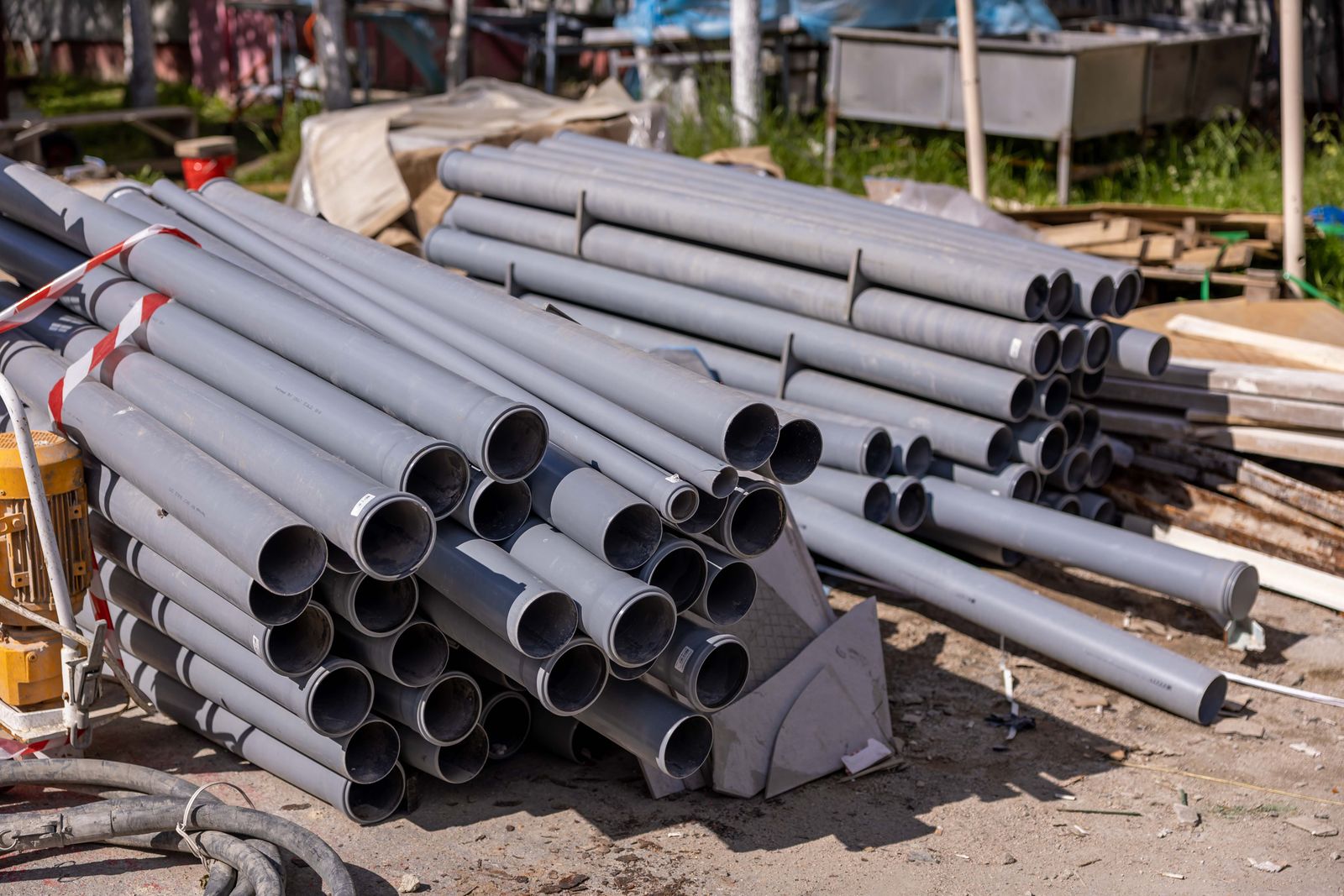 Pipes and valves for industrial works