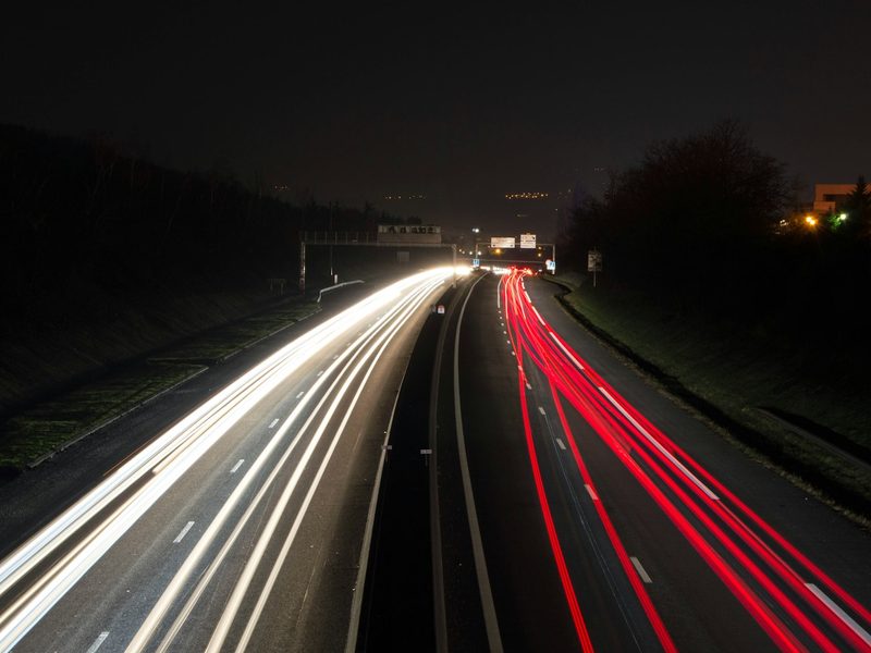 Highway at night