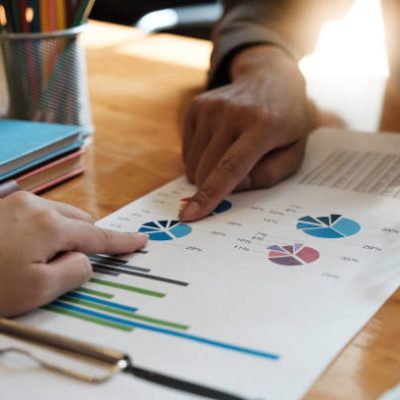 Customer Satisfaction Close up Business people meeting to discuss the situation on the market. Business Financial Concept