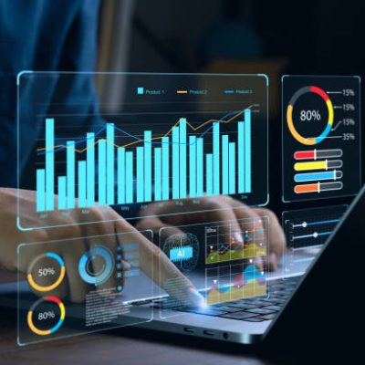 istockphoto-1488294044-612×612 Businessman works on laptop Showing business analytics dashboard with charts, metrics, and KPI to analyze performance and create insight reports for operations management. Data analysis concept.Ai